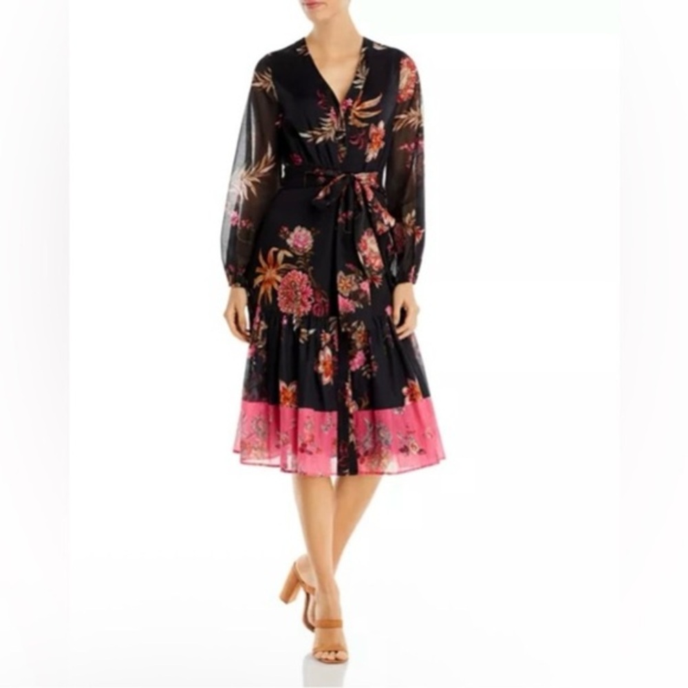 Kobi‎ Halperin Denise Floral Belted Midi-Dress Size Medium - Picture 13 of 13
